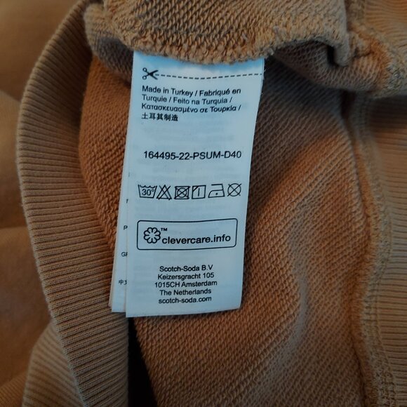 Scotch & Soda Unisex Organic Crew Neck Sweatshirt Size Med - Picture 10 of 11